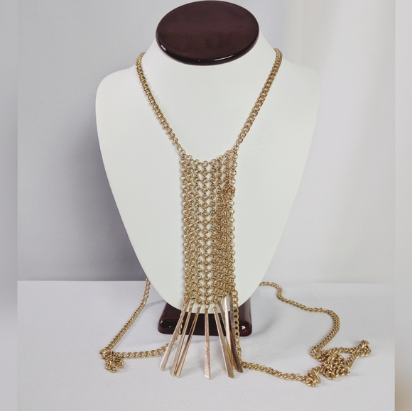 Jewelry - Club Wear Gold Tone Chain Mail Body Chain Bondage